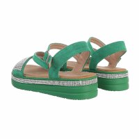 Damen Keilsandaletten - green