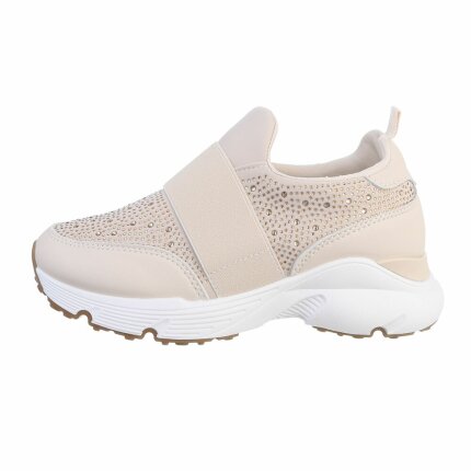 Damen Low-Sneakers - beige Gr. 41