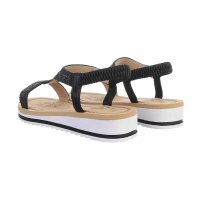 Damen Keilsandaletten - black