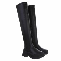Damen Overknee-Stiefel - black