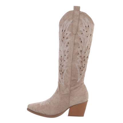 Damen Western- & Bikerboots - khakisuede