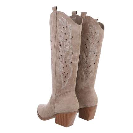 Damen Western- & Bikerboots - khakisuede