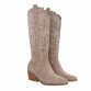 Damen Western- & Bikerboots - khakisuede