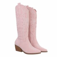 Damen Western- & Bikerboots - pinksuede