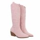 Damen Western- & Bikerboots - pinksuede
