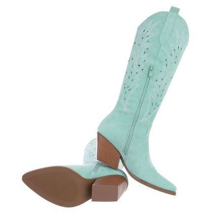 Damen Western- & Bikerboots - turquoise