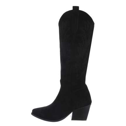 Damen Western- & Bikerboots - blacksuede