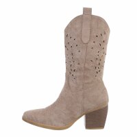 Damen Western- & Bikerboots - khakisuede