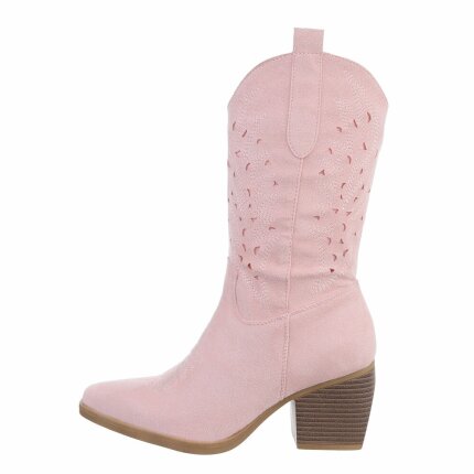 Damen Western- & Bikerboots - pinksuede