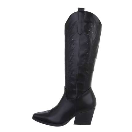 Damen Western- & Bikerboots - blackpu