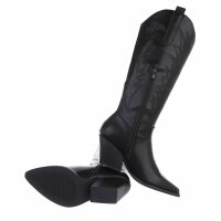 Damen Western- & Bikerboots - blackpu