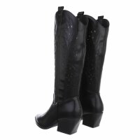 Damen Western- & Bikerboots - blackpu
