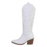 Damen Western- & Bikerboots - white