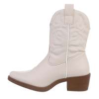 Damen Western- & Bikerboots - beigepu