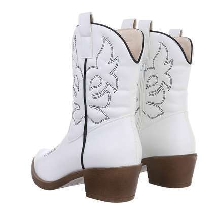 Damen Western- & Bikerboots - whitepu