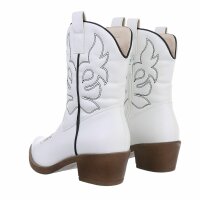 Damen Western- & Bikerboots - whitepu