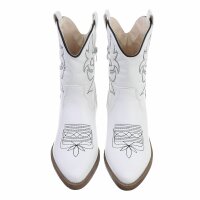 Damen Western- & Bikerboots - whitepu