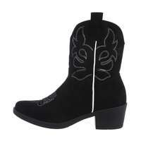 Damen Western- & Bikerboots - blacksuede