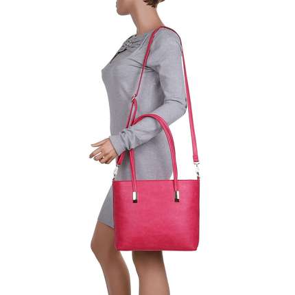 Damen Schultertasche - fuchsia