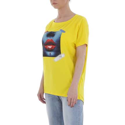 Damen T-Shirt von GLO STORY Gr. One Size - yellow