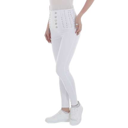 Damen High Waist Jeans von M.Sara - white