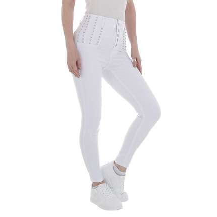 Damen High Waist Jeans von M.Sara - white