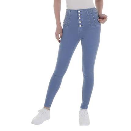 Damen High Waist Jeans von M.Sara Gr. XL/42 - blue