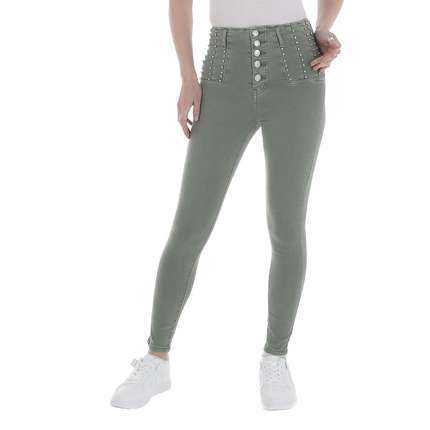 Damen High Waist Jeans von M.Sara - green