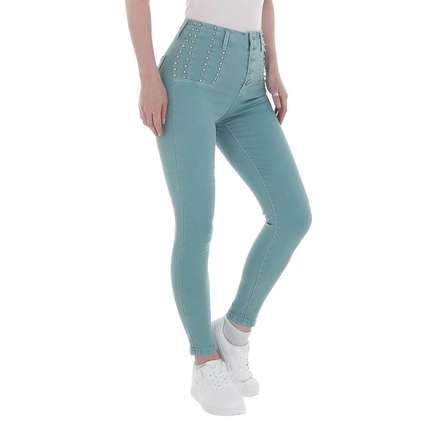 Damen High Waist Jeans von M.Sara - green