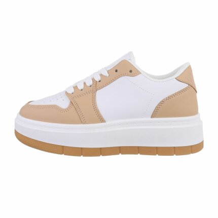Damen Low-Sneakers - beige Gr. 38