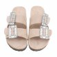 Damen Pantoletten - beige