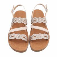 Damen Keilsandaletten - beige