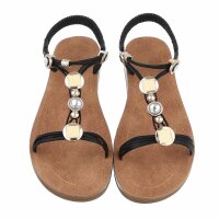 Damen Flache Sandalen - black