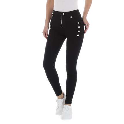 Damen High Waist Jeans von Laulia - black