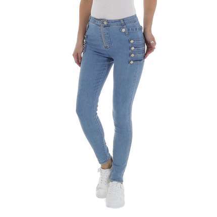 Damen High Waist Jeans von Laulia - blue