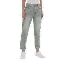 Damen High Waist Jeans von Laulia - L.green