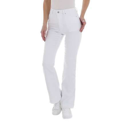 Damen Bootcut Jeans von Laulia - white