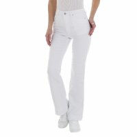 Damen Bootcut Jeans von Laulia - white