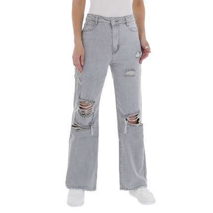Damen High Waist Jeans von Laulia Gr. M/38 - LT.grey