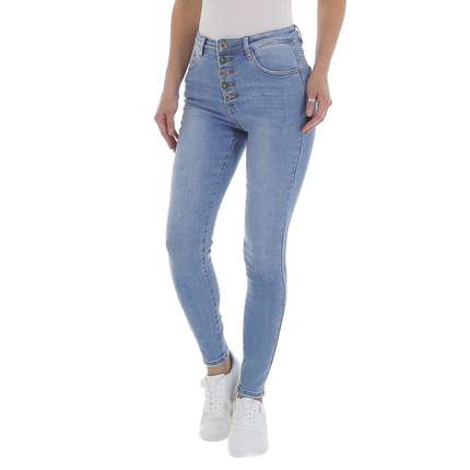 Damen High Waist Jeans von Laulia - blue