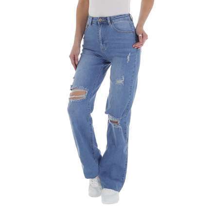 Damen High Waist Jeans von Laulia - blue
