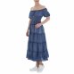 Damen Maxikleid von LEEZIO - blue