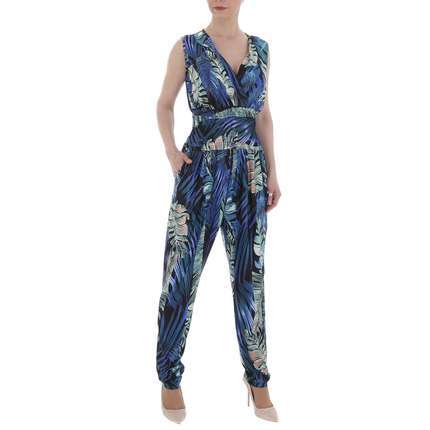 Damen Langer Jumpsuit von LEEZIO - blue