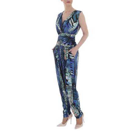 Damen Langer Jumpsuit von LEEZIO - blue