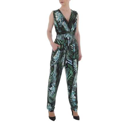 Damen Langer Jumpsuit von LEEZIO - green