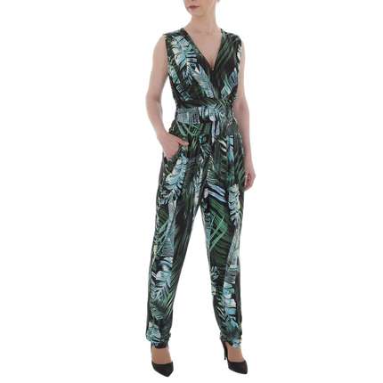 Damen Langer Jumpsuit von LEEZIO Gr. M/L - green