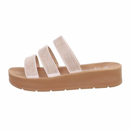Damen Keilsandaletten - beige Gr. 40