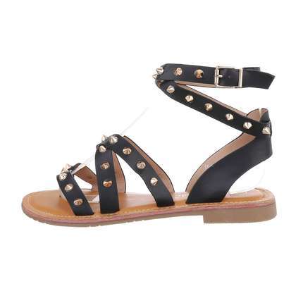 Damen Flache Sandalen - black