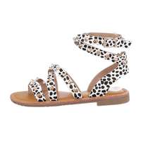 Damen Flache Sandalen - leopard