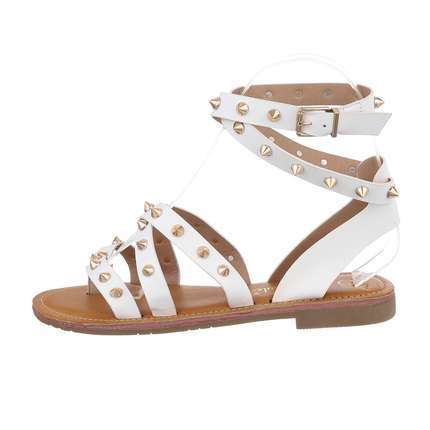 Damen Flache Sandalen - white